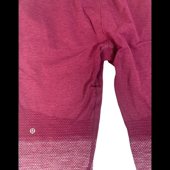 🌸2/$25 Lululemon Seamlessly Street Crop Heathered Dashing Deep Redish Purple - Picture 8 of 10